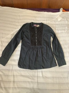 OLD NAVY youth LARGE black Blouse Embroidery  - Picture 1 of 9