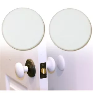 Juego de 2 escudos de pared para pomo de puerta palo redondo en tapón placas protector de pared - Imagen 1 de 2