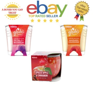 2X Glade Limited Edition Candles - Spiced Apple & C. - Petals & B. - Madarin & S - Picture 1 of 4