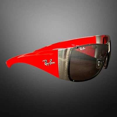 Gafas de sol Ray-Ban Rayban RB3361 para hombre dama rojas/plateadas y negras CON ESTUCHE Foto 1 de 4