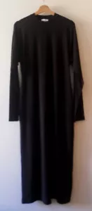 RAEY - Long Sleeve Stretch Cotton Black Dress Size 10 UK 38 EU - New - Picture 1 of 8