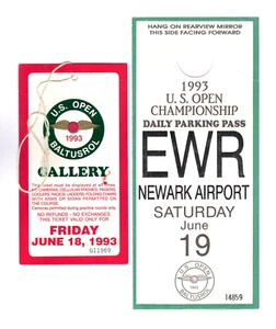 1993 U.S. Open Baltusrol, New Jersey Numbered Gallery Ticket and Parking Pass - Picture 1 of 2