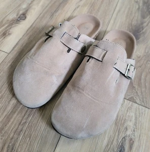 Zoccolo in pelle scamosciata punta chiusa beige sughero taglia 41 - Foto 1 di 7