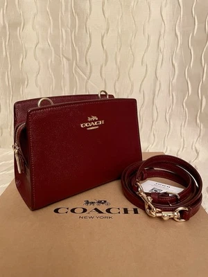 NUEVO Bolso Bandolera Coach Gia Vino Oscuro Borgoña CCK64 NUEVO CON ETIQUETAS $298 Foto 1 de 4