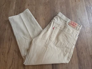 VTG Levis 550 Jeans Men’s 44X30 Y2K Relaxed Fit Beige 100% Cotton - Picture 1 of 13