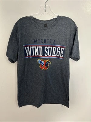 Wichita Wind Surge Minor League 美国职棒大联盟棒球灰色吉尔丹队标志 T 恤 M 码 — 第 1/4 张图片