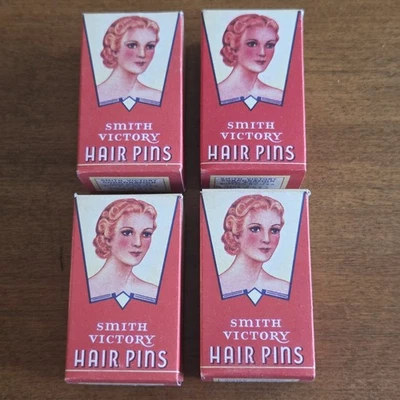 Lot of 4 Vintage WW2 1940's Era Smith Victory Women's Hair Pins NOS - Image 1 of 4