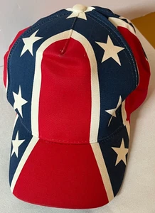 Mütze Kappe 100 % Baumwolle verstellbar rot weiß blau mit weißen Sternen REBEL Southern - Bild 1 von 4