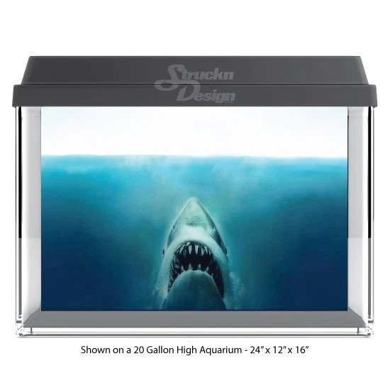 Fondo de tiburón dientes de agua poliéster pecera telón de fondo de vidrio fondo de acuario Foto 1 de 1