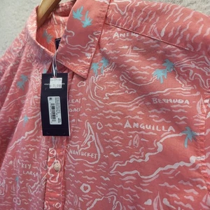 Camisa informal de manga corta Vineyard Vines Island Maps para hombre XL playa nueva con etiquetas $72 - Imagen 1 de 22