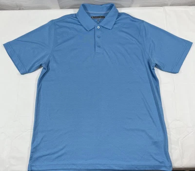 Pebble Beach Dry-Luxe Performance Polo, Men’s Medium, Light Blue, NEW - golf - Image 1 of 4