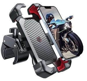 Joyroom Red And Black Motorcycle Phone Mount For All Phones - Picture 1 of 7