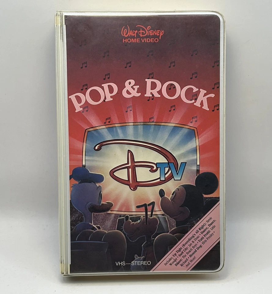 Pop & Rock VHS 1984 Walt Disney Home Video Tape DTV 80s Music Vintage Clamshell Foto 1 de 4