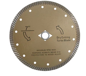 7" Diamond Dry Cutting Turbo Blade for Granite - Picture 1 of 1