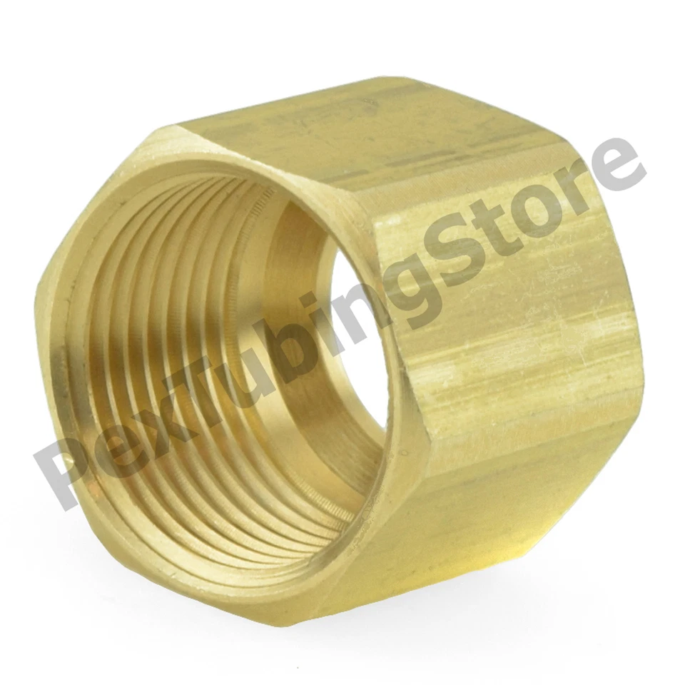 (100) 1/4" OD Tube Brass Compression Nut Fittings - Image 1 of 1