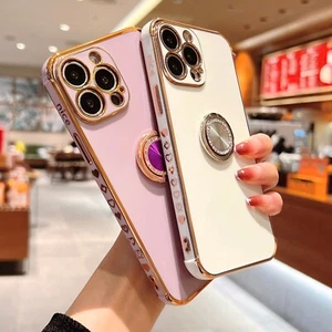 Cute Heart Case Diamond Ring Holder Cover For iPhone 15 Pro Max 14 13 12 11 XS 8 - Picture 1 of 19