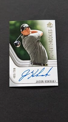 2021 SP Authentic Golf Authenic Rookies Auto Jason Kokrak RC 485/799 READ - Image 1 of 4