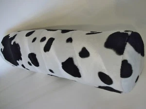 Faux Fur Soft Velboa Cow Design Bolster Cushion with Cushion Filler - Picture 1 of 2