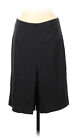 Ann Taylor Gray Ponte Knit Long Skirt Size 6 Flat Front Inverted Pleat Back Zip