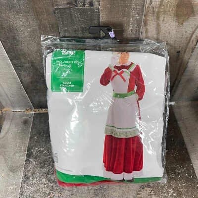 Mrs. Claus Adult Women's Deluxe Costume Plus Size Standard - Up to Size 12 - Image 1 of 4