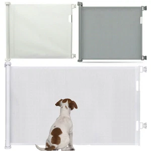 Safety Gate Retractable Dog Pet Baby Barrier Folding Home Doorway Stair Guard - Picture 1 of 15