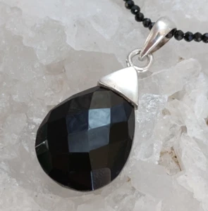 Colgante de piedra curativa de ónix facetado plata de ley 925 hecho a mano rareza A1521 - Imagen 1 de 5
