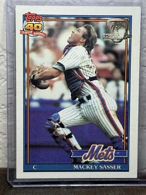 1991 Topps Operation Desert Shield #382 Mackey Sasser New York Mets NM 4 - Image 1 of 2