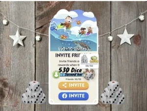 Monopoly GO Fill Friend Invite Bar 860 Dice ➕️ Mr Monopoly Token