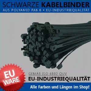 Kabelbinder 4,8x360 mm SCHWARZ 100 Stück - Bild 1 von 4