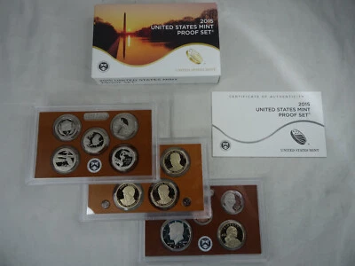2015-S US Mint Proof Set w/ Box & COA 14 Coins United States Clad - Image 1 of 4