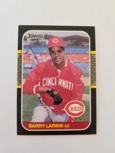 BARRY LARKIN 1987 DONRUSS BASEBALL CARD #492 CINCINNATI REDS - Picture 1 of 2