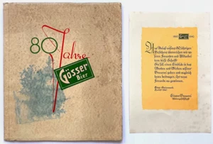 Original Vintage Booklet GOSSER - ANNIVERSARY - 80 YEAR - BEER - BEVERAGE - 1940 - Picture 1 of 14