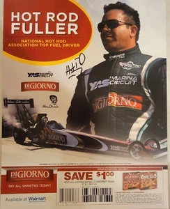 2011 Signed Hot Rod Fuller NHRA Top Fuel Dragster Handout DiGiorno 8.5 x 11 - Picture 1 of 2