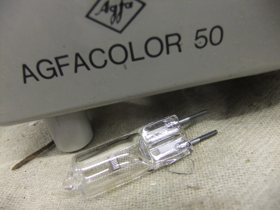 PHILIPS GE Lampada lampadina proiettore per proiettore diapositive AGFA agfaCOLOR 50 12V 50W NUOVO GE OSRAM