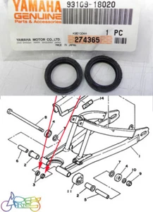 Yamaha RD125LC RZ125 Swing Arm Bush Oil Seal x2 OEM Rear Arm SEALS 93109-18020 - Picture 1 of 2