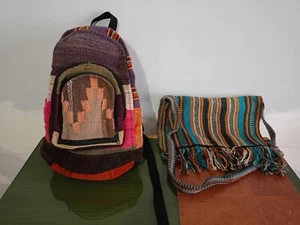 zaino e borsa donna etnico Perù nepal colorati alpaca - Foto 1 di 8