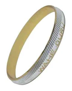 Silver Gold Plated Waheguru Engraved Sikh Kada/Kara Bangle For Men Pack Of 1 - Picture 1 of 3