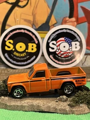 Hot Wheels Datsun 620 Pickup Truck Orange Diecast USED NM Condition - Image 1 of 4