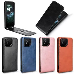 For Asus ROG Phone 9 Pro, Luxury Vertical Up-Down Leather Wallet Soft Case Cover - Picture 1 of 26