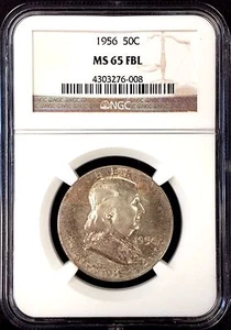 1956 Franklin Silver Half Dollar certified MS 65 FBL by NGC!  - Picture 1 of 4