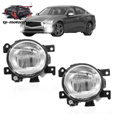 Right+Left Side Front LED Fog Light For 2014-20 Infiniti Q50 Q60 Q70 QX60 QX80 Foto 1 de 4