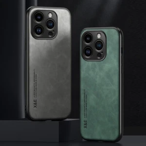 Coque Etui Antichoc Pour iPhone 16 15 Pro Max 14 13 12 11 XS XR Luxe Cuir Case - Photo 1 sur 16
