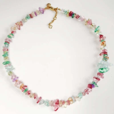 17" Jcrew Boho Crystal Beads Necklace Chic Women Party Vacation Beach Jewelry - Image 1 of 4
