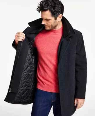 $395. Calvin Klein Men Coleman Wool Blend Overcoat Charcoal 48L - Image 1 of 4