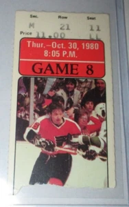 NEW YORK RANGERS At PHILADELPHIA FLYERS 10-30-80 Ticket Stub Reggie Leach 2Goals - Picture 1 of 2