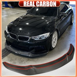 Divisores de alerón labial de parachoques delantero de carbono real para BMW F32 F33 F36 M-Sport 14-20 - Imagen 1 de 17