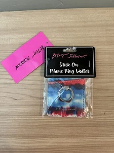Betsey Johnson Stick On Phone Ring Wallet, Multicolor - Picture 1 of 5