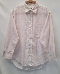 Monsieur by Givenchy Shirt Plaid Red and White Long Sleeve Men's Size 15 1/2 - Picture 1 of 7