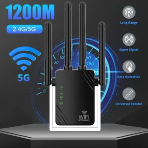 1200Mbps WLAN Repeater Router Range Access Point Booster Wifi Signal Verstärker - Bild 1 von 23