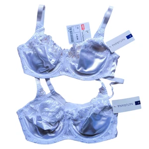 Naturana BH mit Bügel 2er-Pack Gr 80 Cup C Weiß mit Spitze NEU - Picture 1 of 3
